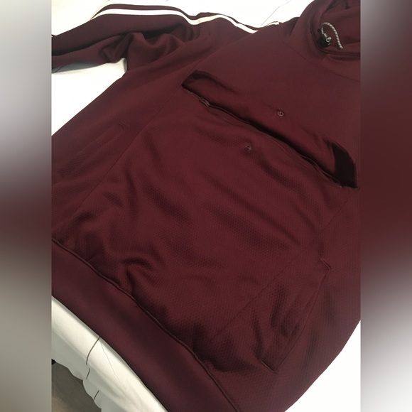 Adidas Burgundy Hoodie - Picture 2 of 5